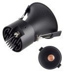 Foco Downlight LED COB Fijo Redondo Ø105mm 15w IP65 Konic VC, Blanco ó Negro